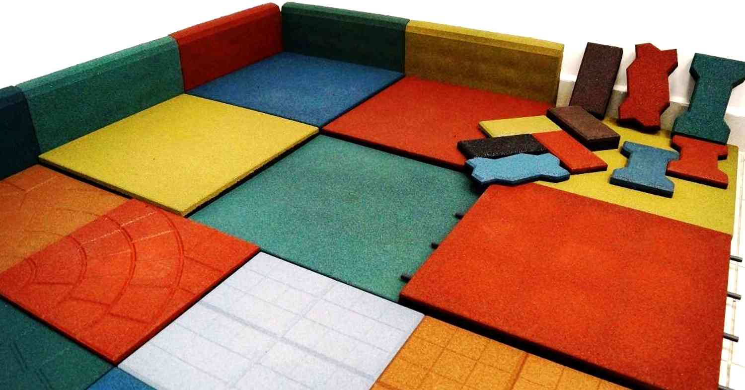 Резиновая плитки для дорожек, дачи и детских площадок