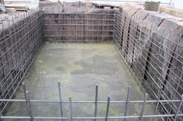 бассейн бетонный заливка бетоном в два этапа