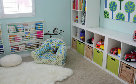Разные формы ковров для детской комнаты