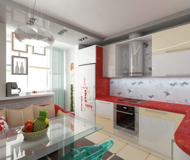 Кухня, совмещенная с балконом: 6 советов по дизайну