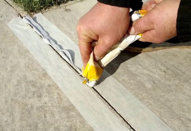 Обработка деформационных швов бетонного пола