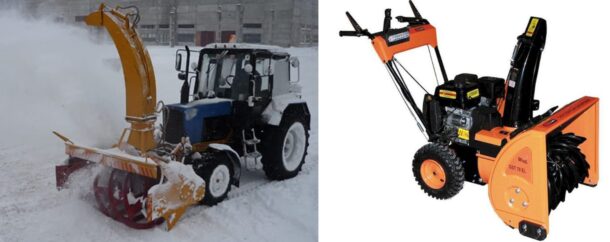 Роторный снегоочиститель: на базе трактора и несамоходный