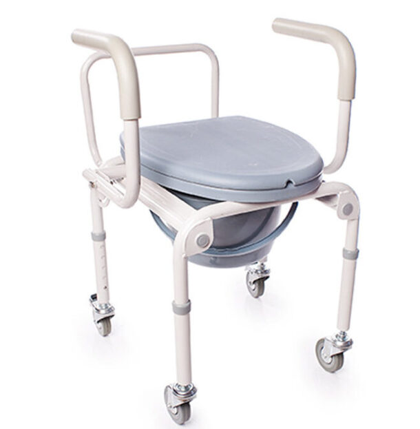 Стул-туалет на колесиках (санитарное кресло) для инвалидов и пожилых людей