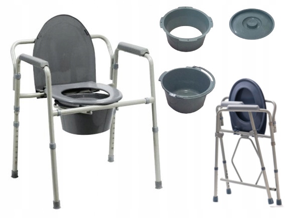 Складной стул-туалет (санитарное кресло) для инвалидов и пожилых
